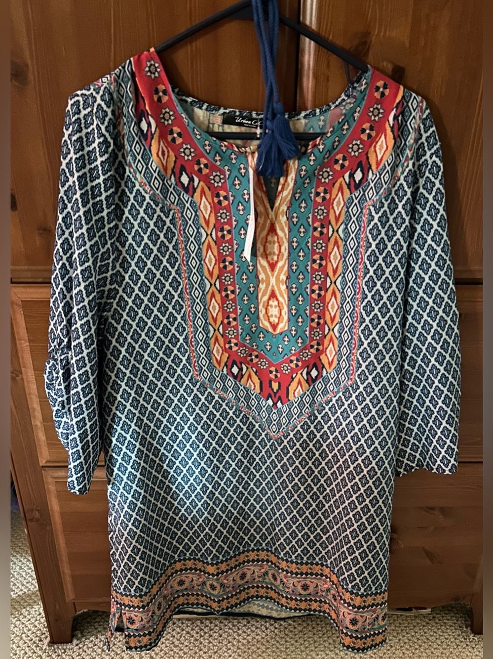 URBAN COCO Boho Dress Tunic Swim Cover-Up.